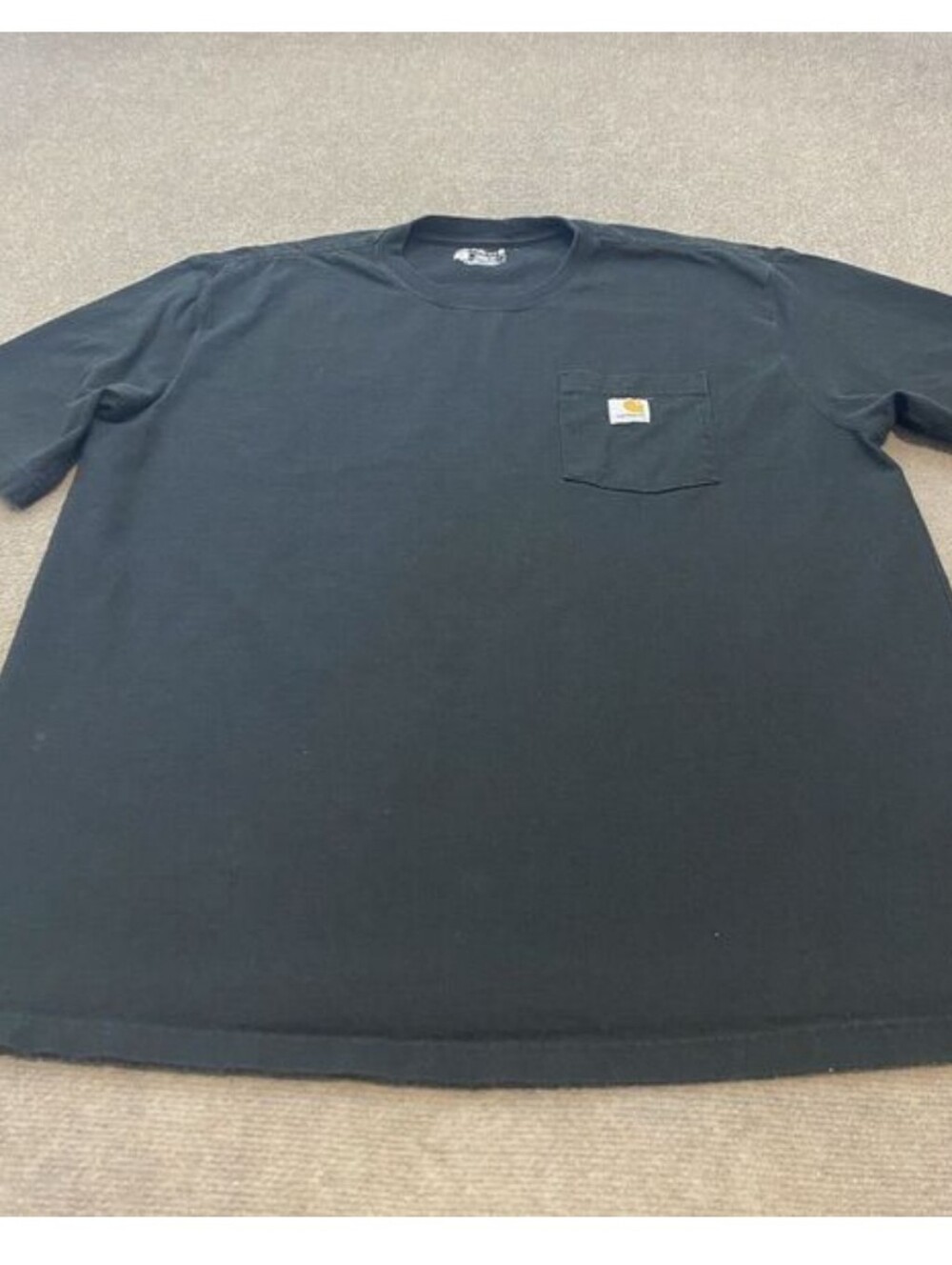Carhartt Pocket Shirt Mens 2XL Black Loose Fit Short Sleeve K87 BLK